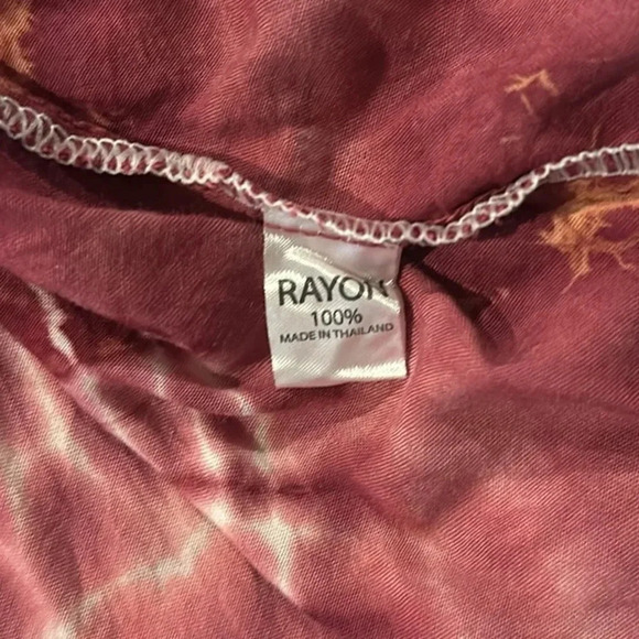 Sacred Threads Tie Dyed Rayon Sleeveless Midi Sun Dress Boho Gypsy Hippie - Picture 6 of 8